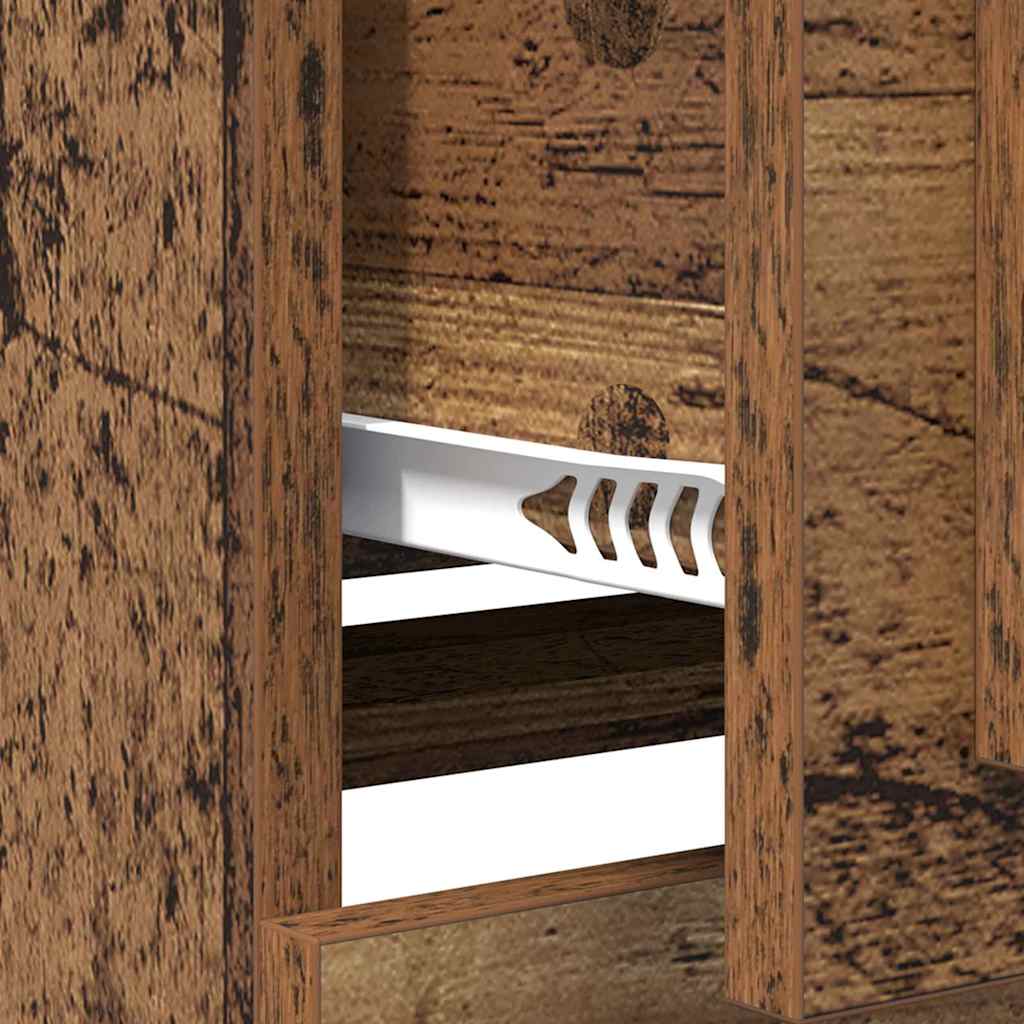 Παραδοσιακά Πλευρικά Έπιπλα με συρτάρι 2 pcs Παλιό Ξύλο - Pakobazaar