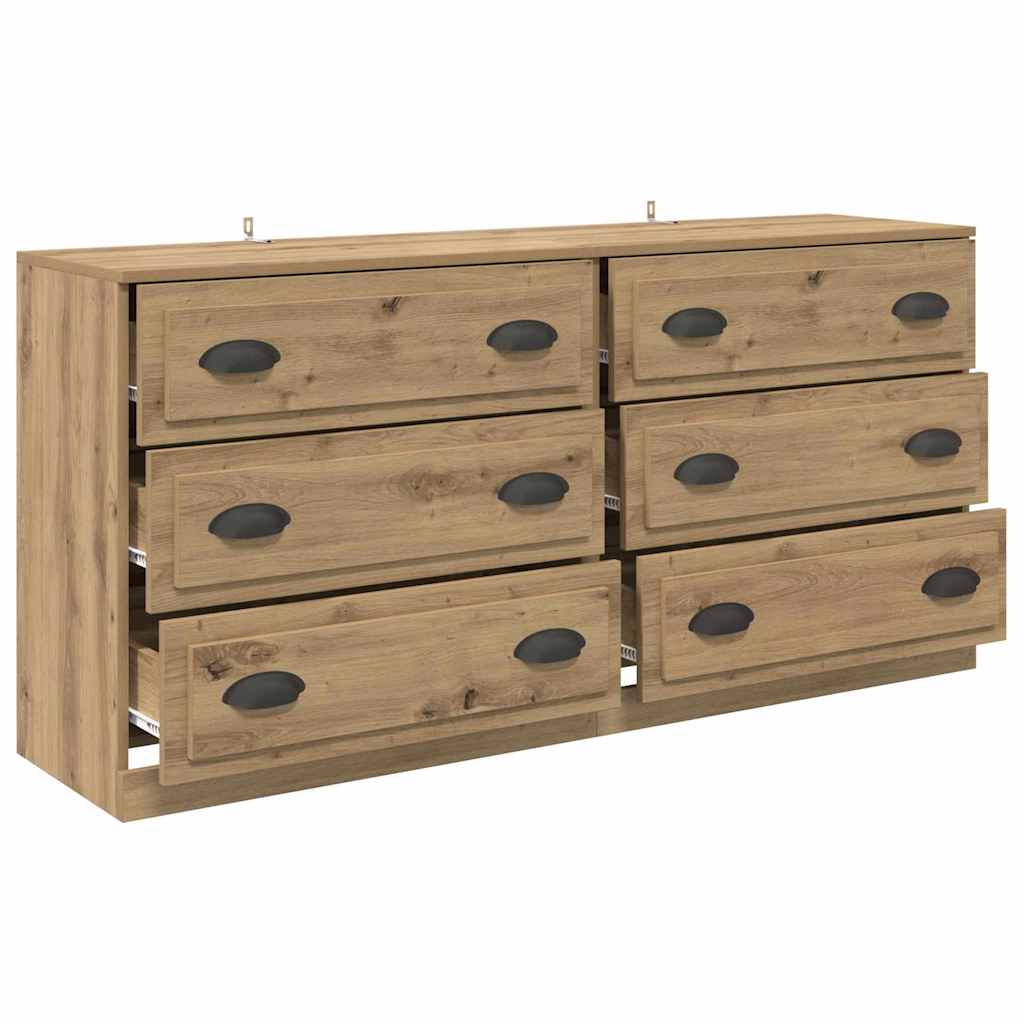 Παραδοσιακά Πλευρικά Έπιπλα με συρτάρι 2 pcs Artisan Oak