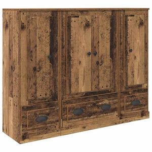 Highboard 3 τμχ. Παλιό Ξύλο 132 x 35,5 x 103,5 εκ.