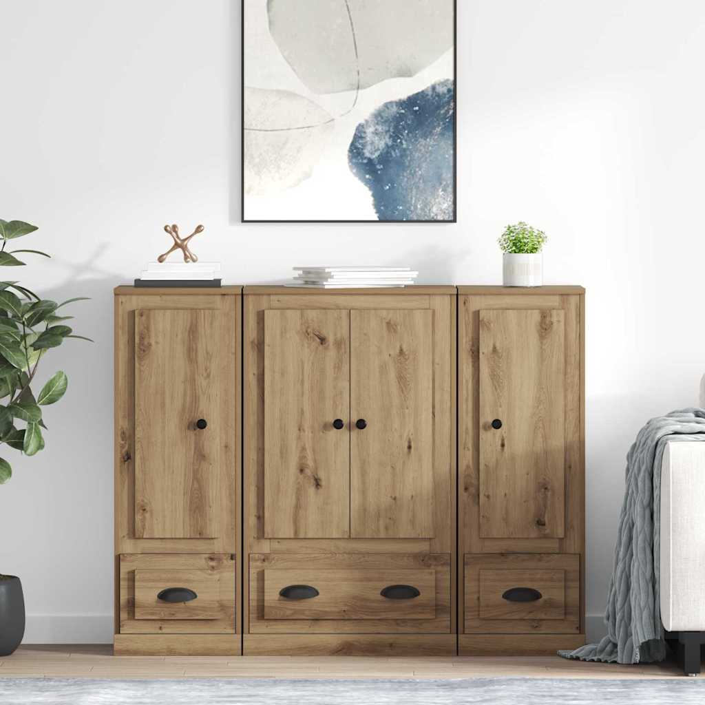 Highboard 3 pcs Artisan Oak 132 x 35,5 x 103,5 εκ.