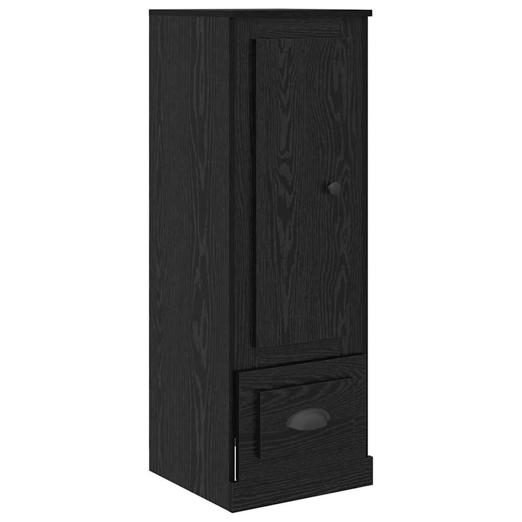 Highboard με συρτάρι 3 pcs Μαύρη Οξυά Επεξεργασμένο ξύλο