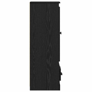 Highboard 3 τμχ. Μαύρη Οξυά 132 x 35,5 x 103,5 εκ.