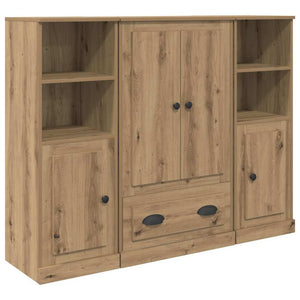 Highboard με συρτάρι 3 pcs Artisan Oak Επεξεργασμένο ξύλο - Pakobazaar