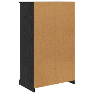 Highboard 3 τμχ. Μαύρη Οξυά 132 x 35,5 x 103,5 εκ.