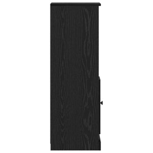 Highboard 3 τμχ. Μαύρη Οξυά 132 x 35,5 x 103,5 εκ.