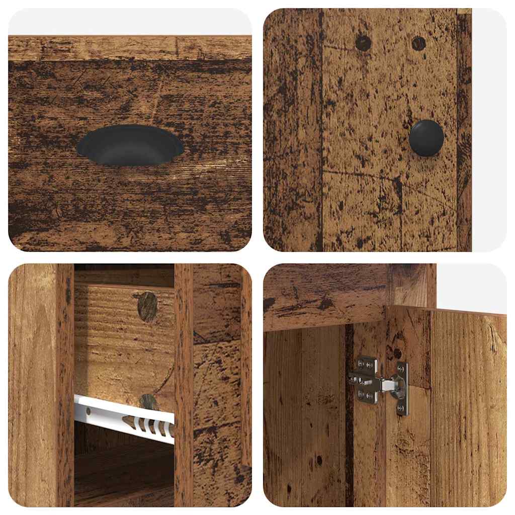 Γραφείο με Ντουλάπι με συρτάρι Παλιό Ξύλο 154,5 x 50 x 75 εκ