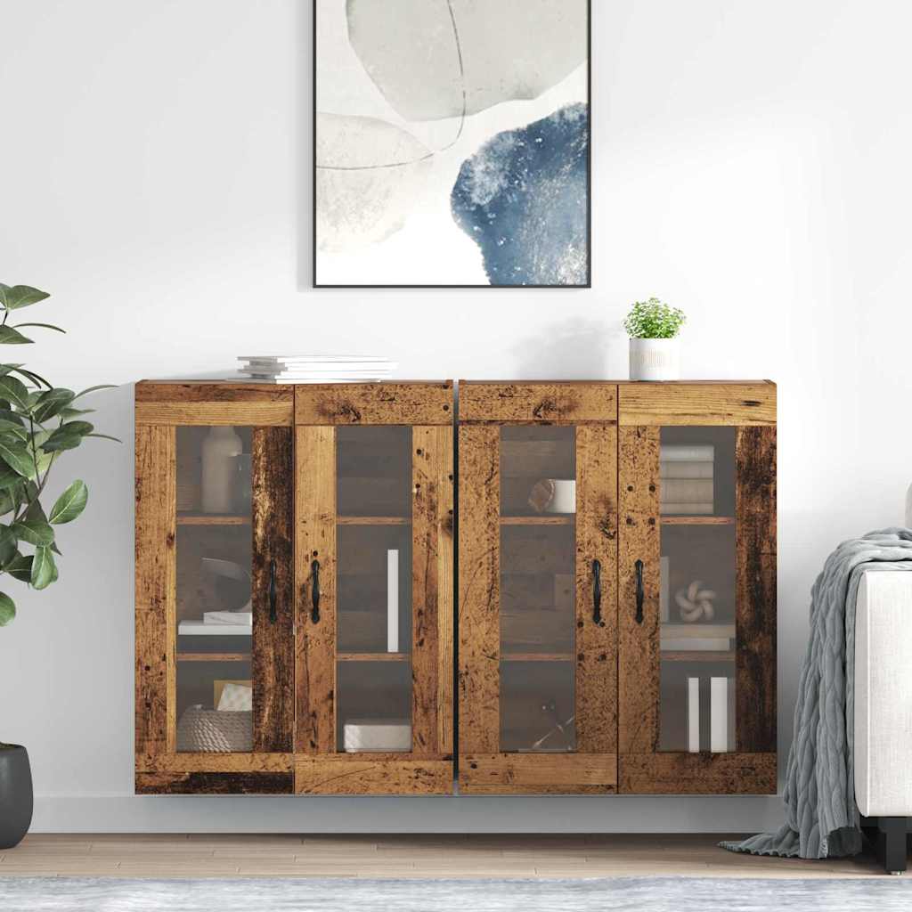 Ντουλάπια Τοίχου 2 pcs Παλιό Ξύλο 69,5 x 34 x 90 εκ.