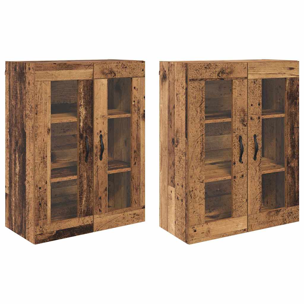 Ντουλάπια Τοίχου 2 pcs Παλιό Ξύλο 69,5 x 34 x 90 εκ.
