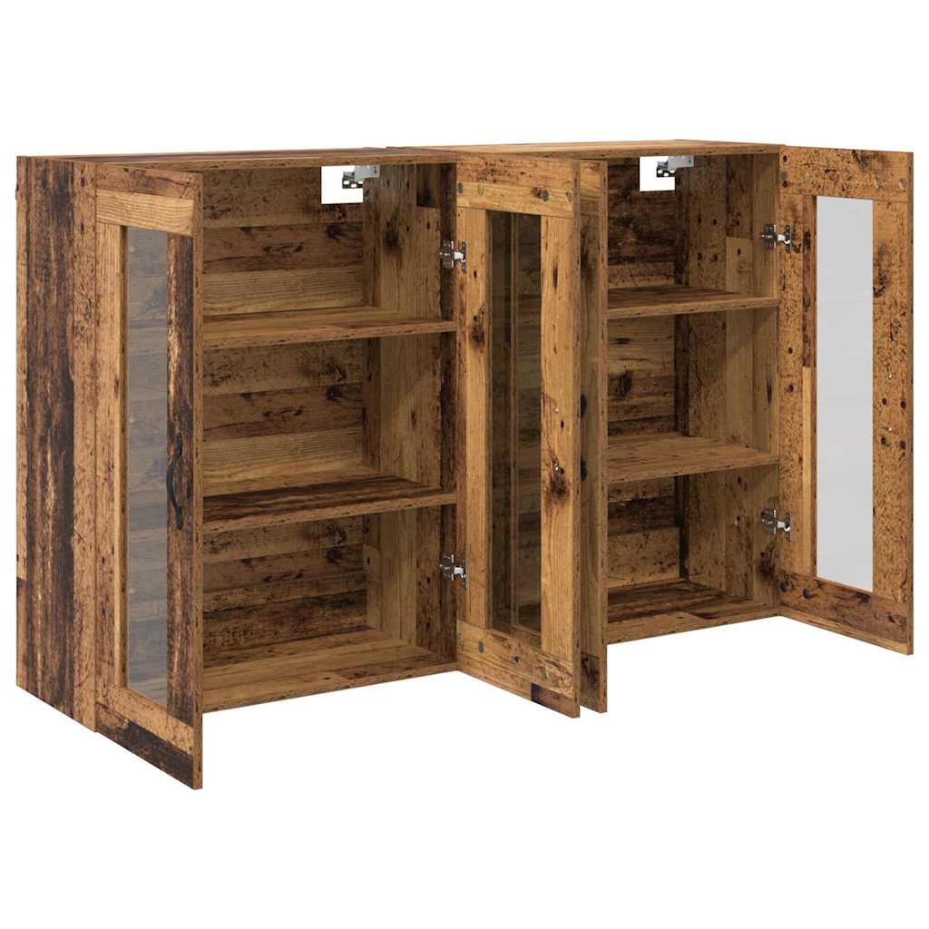Ντουλάπια Τοίχου 2 pcs Παλιό Ξύλο 69,5 x 34 x 90 εκ.