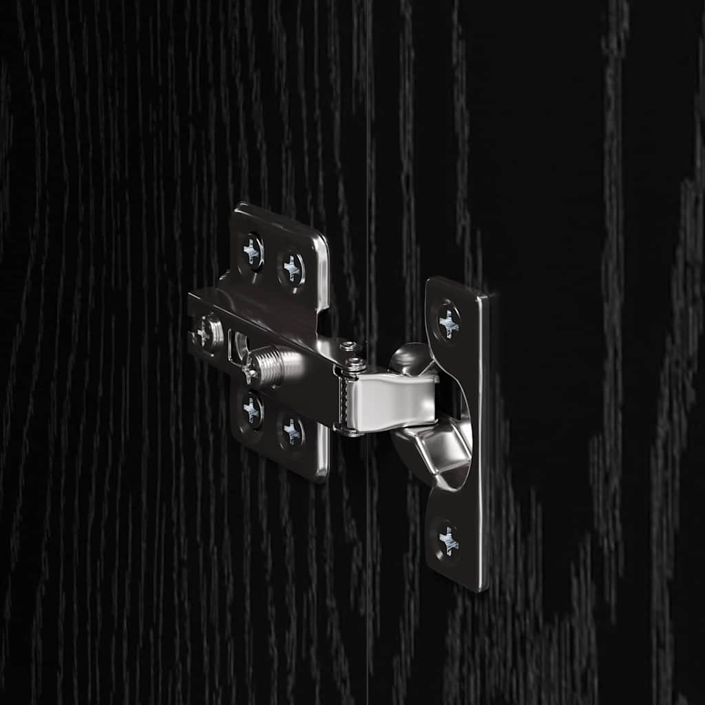 Ντουλάπια Τοίχου 2 pcs Μαύρη Οξυά 69,5 x 34 x 90 εκ. - Pakobazaar