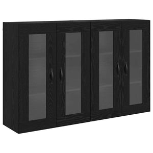 Ντουλάπια Τοίχου 2 pcs Μαύρη Οξυά 69,5 x 34 x 90 εκ. - Pakobazaar