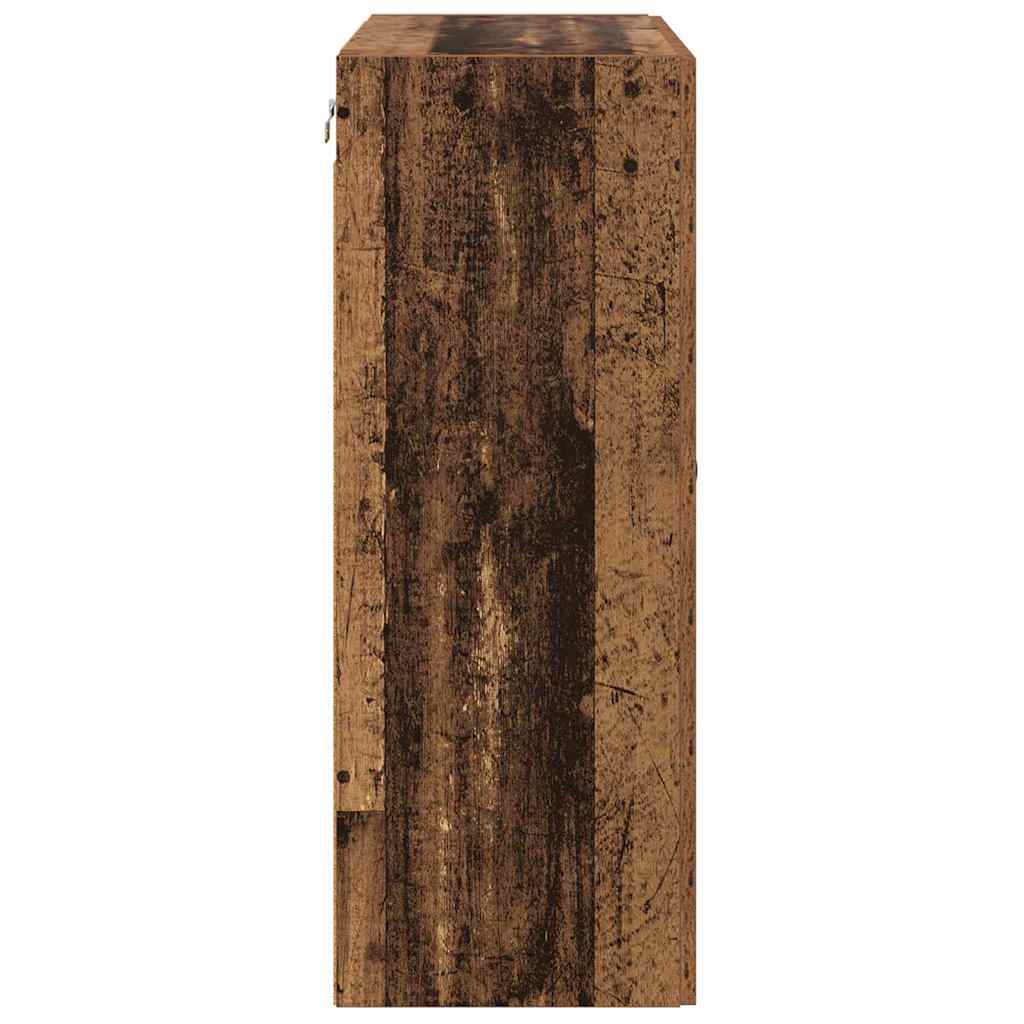 Ντουλάπα τοίχου Επιτοίχιο 2 pcs Παλιό ξύλο 69,5 x 34 x 90 εκ.