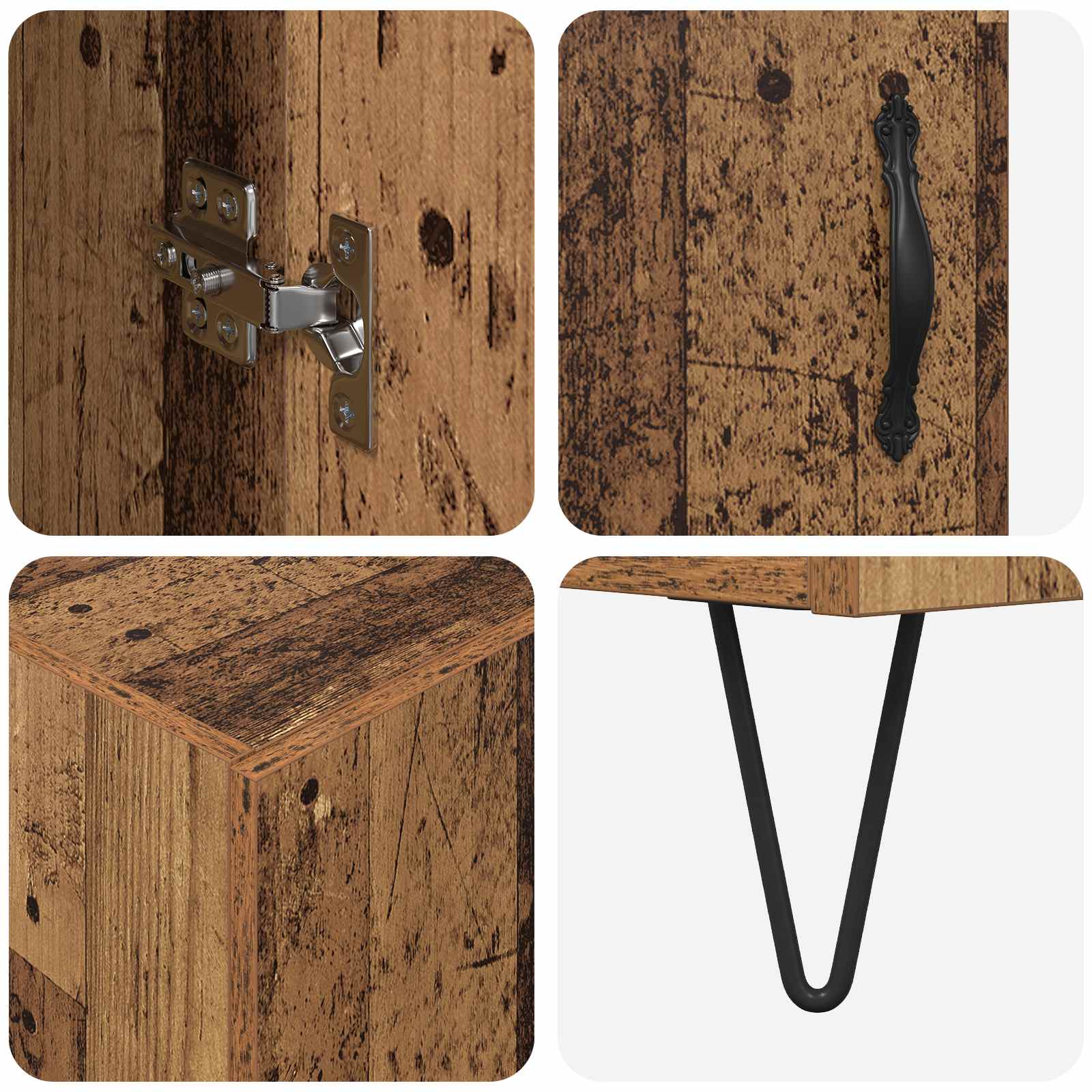 Highboard Παλιό Ξύλο 69,5 x 34 x 180 εκ. Επεξεργασμένο ξύλο