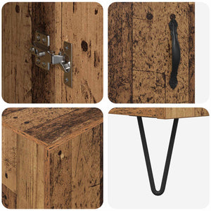 Highboard Παλιό Ξύλο 69,5 x 34 x 90 εκ. Επεξεργασμένο Ξύλο