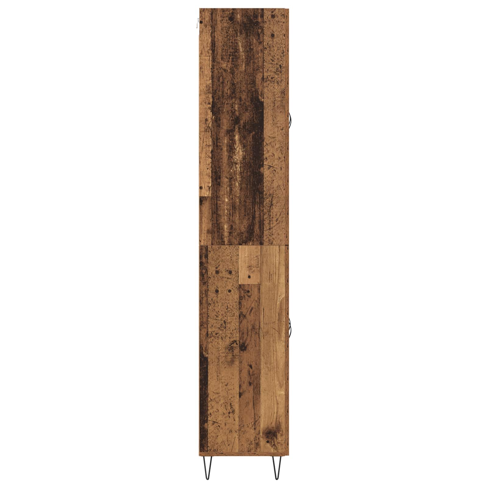 Highboard Παλιό Ξύλο 69,5 x 34 x 180 εκ. Επεξεργασμένο ξύλο