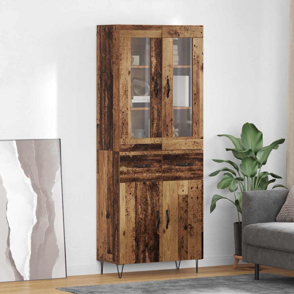 Highboard Παλιό Ξύλο 69,5 x 34 x 90 εκ. Επεξεργασμένο ξύλο