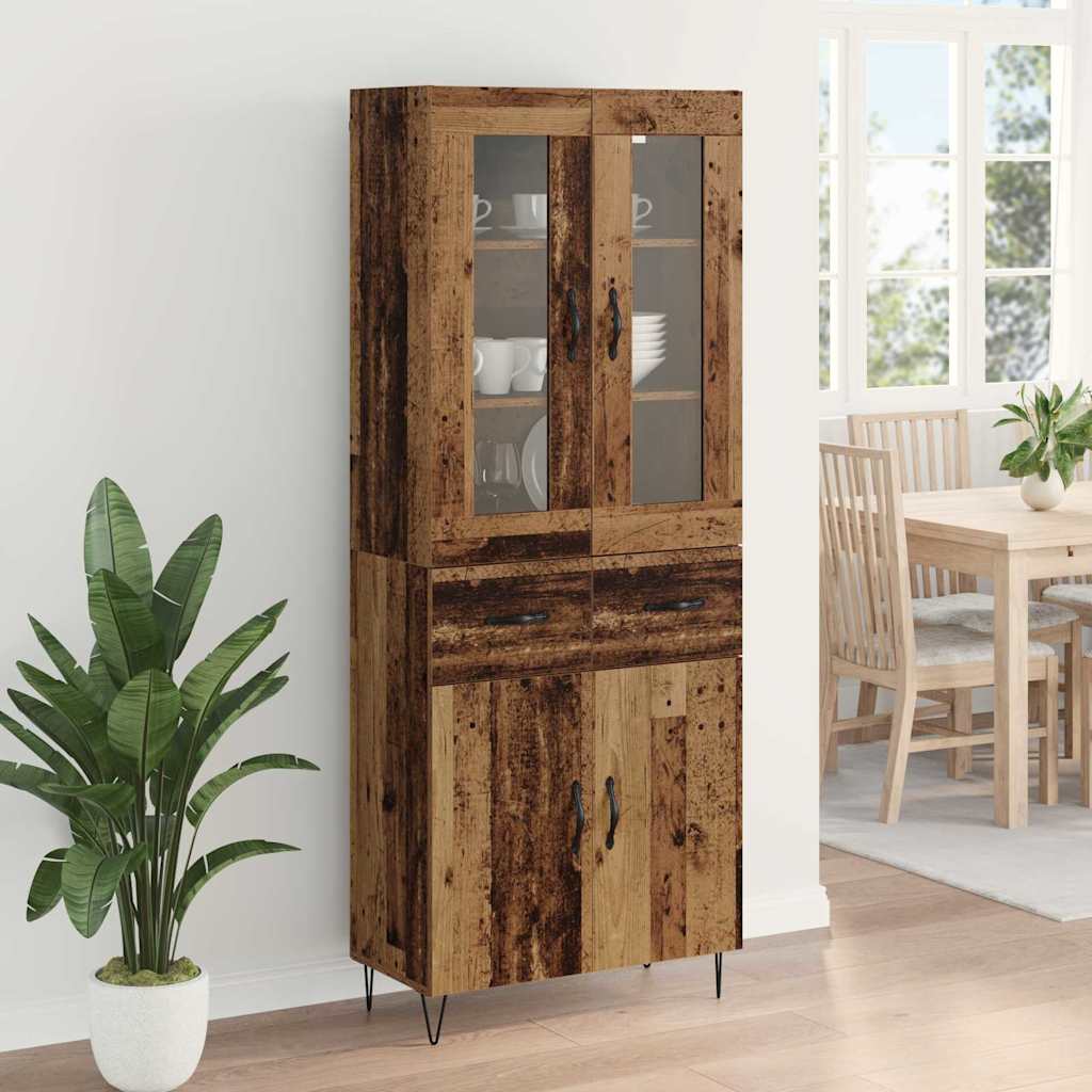 Highboard Παλιό Ξύλο 69,5 x 34 x 90 εκ. Επεξεργασμένο ξύλο