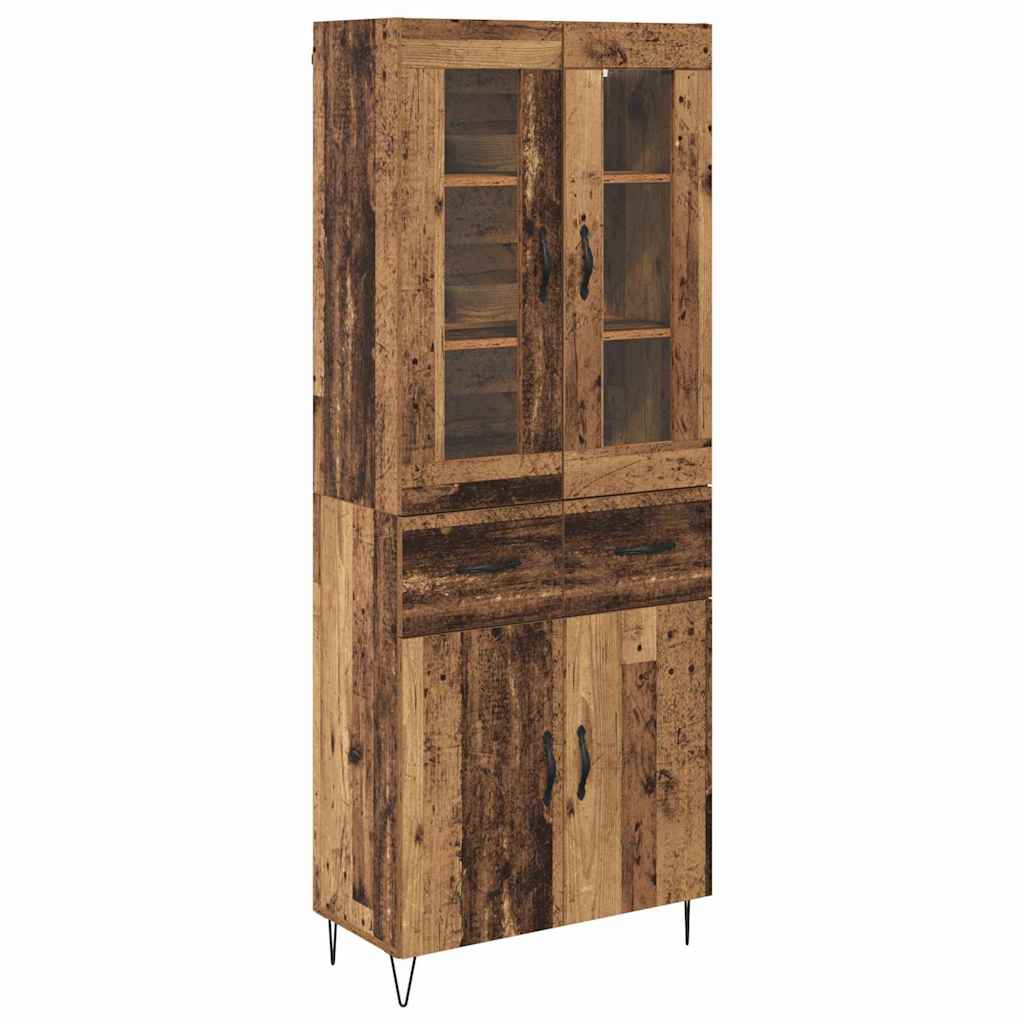 Highboard Παλιό Ξύλο 69,5 x 34 x 90 εκ. Επεξεργασμένο ξύλο