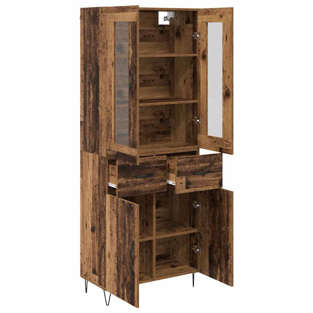 Highboard Παλιό Ξύλο 69,5 x 34 x 90 εκ. Επεξεργασμένο ξύλο