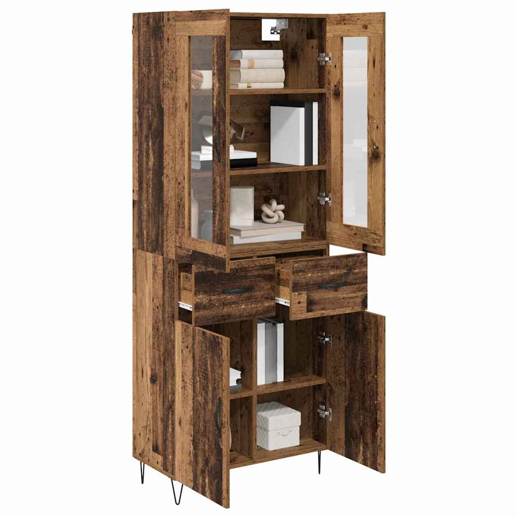 Highboard Παλιό Ξύλο 69,5 x 34 x 90 εκ. Επεξεργασμένο ξύλο