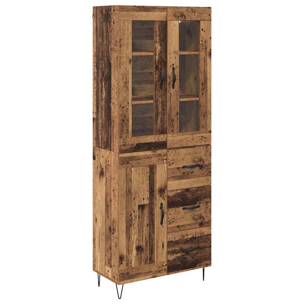 Highboard Παλιό Ξύλο 69,5 x 34 x 90 εκ. Επεξεργασμένο ξύλο