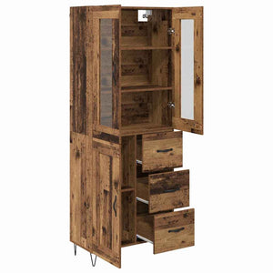 Highboard Παλιό Ξύλο 69,5 x 34 x 90 εκ. Επεξεργασμένο Ξύλο