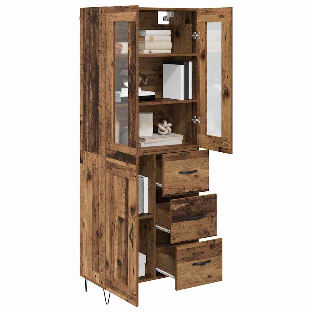 Highboard Παλιό Ξύλο 69,5 x 34 x 90 εκ. Επεξεργασμένο ξύλο