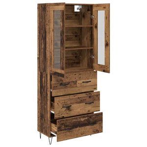 Highboard Παλιό Ξύλο 69,5 x 34 x 90 εκ. Επεξεργασμένο Ξύλο