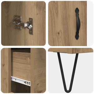 Highboard Artisan Oak 69,5 x 34 x 90 εκ. Επεξεργασμένο Ξύλο