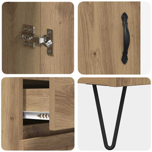 Highboard Artisan Oak 69,5 x 34 x 90 εκ. Επεξεργασμένο Ξύλο