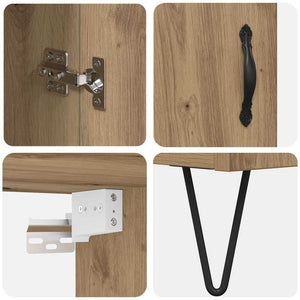 Highboard Artisan Oak 69,5 x 34 x 90 εκ. Επεξεργασμένο Ξύλο