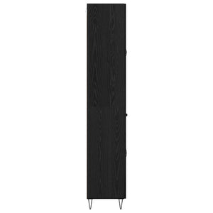 Highboard Μαύρη Οξυά 69,5 x 34 x 90 εκ. Επεξεργασμένο Ξύλο