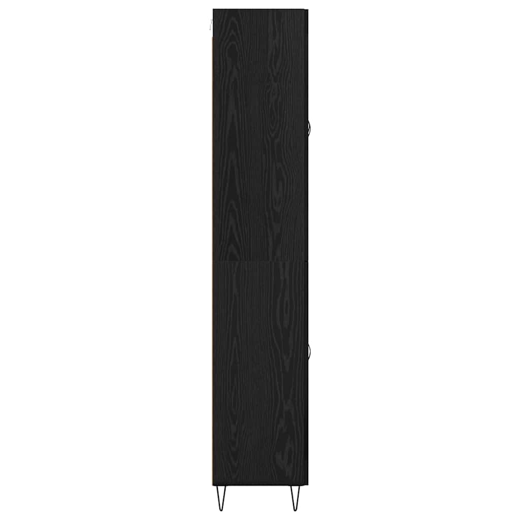 Highboard Μαύρη Οξυά 69,5 x 34 x 90 εκ. Επεξεργασμένο ξύλο
