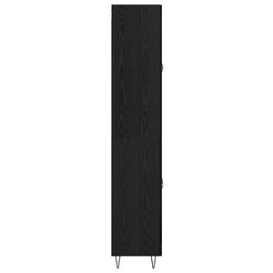 Highboard Μαύρη Οξυά 69,5 x 34 x 90 εκ. Επεξεργασμένο Ξύλο