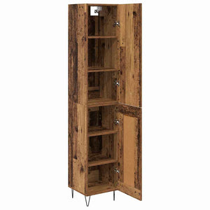 Highboard Παλιό Ξύλο 34,5 x 34 x 90 εκ. Επεξεργασμένο Ξύλο