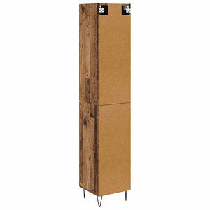 Highboard Παλιό Ξύλο 34,5 x 34 x 90 εκ. Επεξεργασμένο Ξύλο