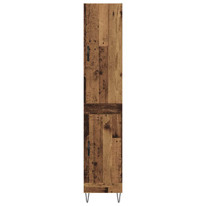 Highboard Παλιό Ξύλο 34,5 x 34 x 90 εκ. Επεξεργασμένο Ξύλο