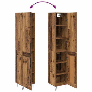 Highboard Παλιό Ξύλο 34,5 x 34 x 90 εκ. Επεξεργασμένο Ξύλο