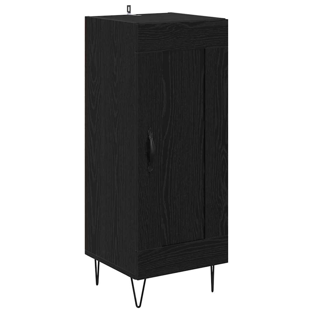 Highboard Μαύρη Οξυά 34,5 x 34 x 90 εκ. Επεξεργασμένο ξύλο