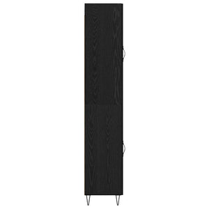 Highboard Μαύρη Οξυά 34,5 x 34 x 90 εκ. Επεξεργασμένο Ξύλο