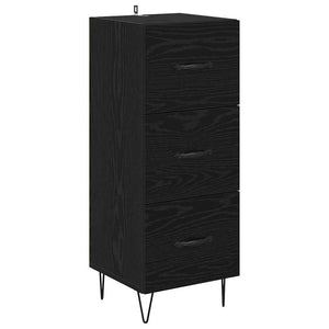 Highboard Μαύρη Οξυά 34,5 x 34 x 90 εκ. Επεξεργασμένο Ξύλο