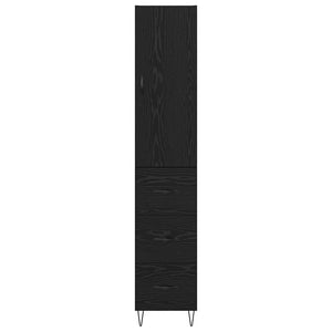 Highboard Μαύρη Οξυά 34,5 x 34 x 90 εκ. Επεξεργασμένο Ξύλο