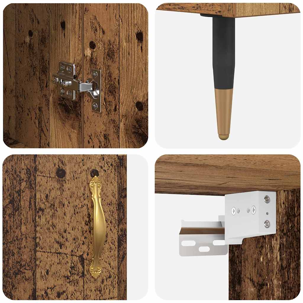 Highboard Παλιό Ξύλο 69,5 x 34 x 90 εκ. Επεξεργασμένο ξύλο - Pakobazaar