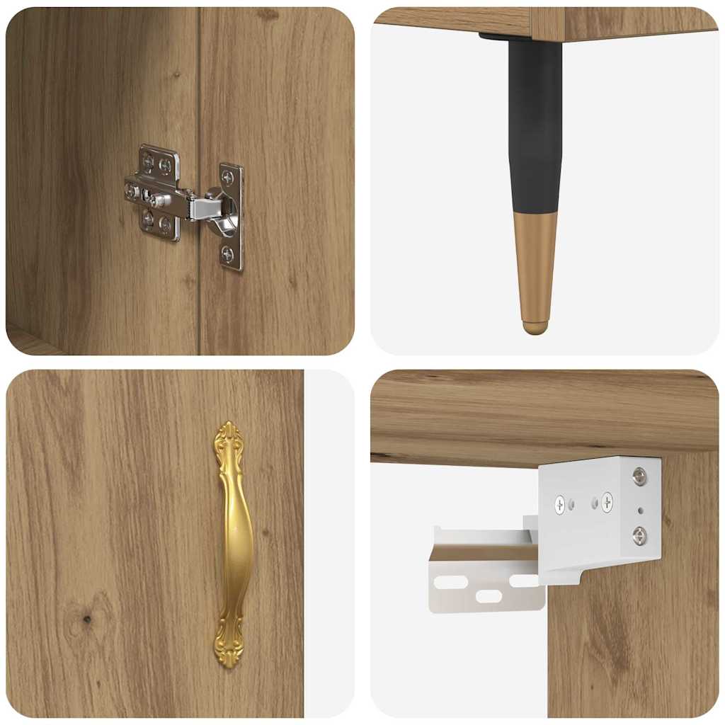 Highboard Artisan Oak 69,5 x 34 x 90 εκ. Επεξεργασμένο ξύλο - Pakobazaar