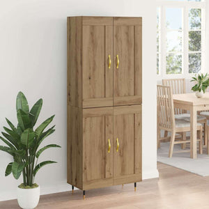 Highboard Artisan Oak 69,5 x 34 x 90 εκ. Επεξεργασμένο Ξύλο - Pakobazaar