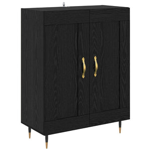 Highboard Μαύρη Οξυά 69,5 x 34 x 90 εκ. Επεξεργασμένο Ξύλο