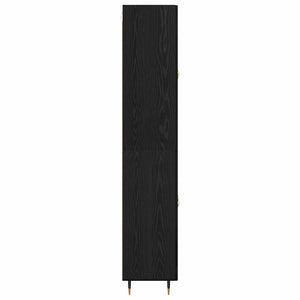 Highboard Μαύρη Οξυά 69,5 x 34 x 90 εκ. Επεξεργασμένο Ξύλο