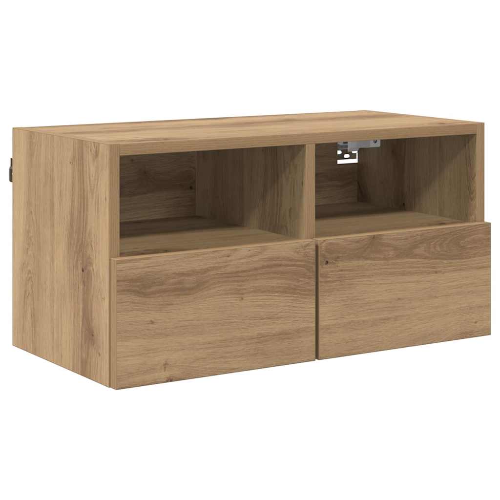 Μονάδες Τοίχου Τηλεόρασης 4 pcs Artisan Oak Επεξεργασμένο ξύλο