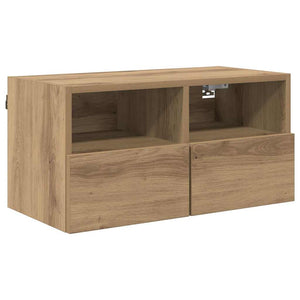 Μονάδες Τοίχου Τηλεόρασης 4 τμχ. Artisan Oak Επεξεργασμένο Ξύλο
