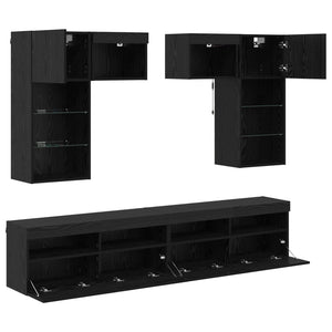 Μονάδες Τοίχου Τηλεόρασης 6 pcs Artisan Oak Επεξεργασμένο ξύλο - Pakobazaar
